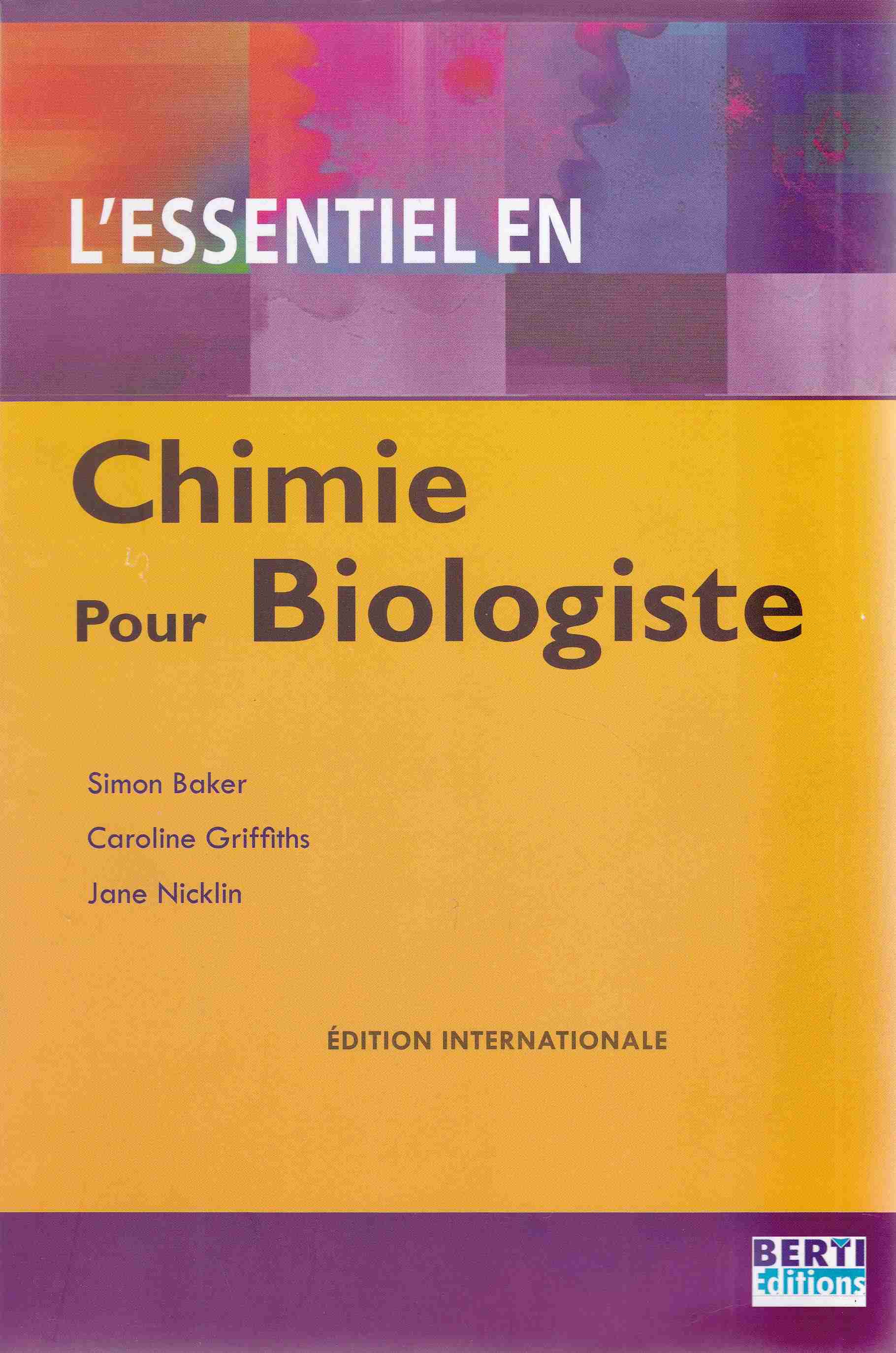 l'essentiel en chimie pour biologiste