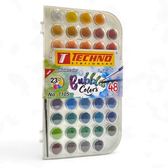 aquarelle 48 couleurs +pinceau tec7105