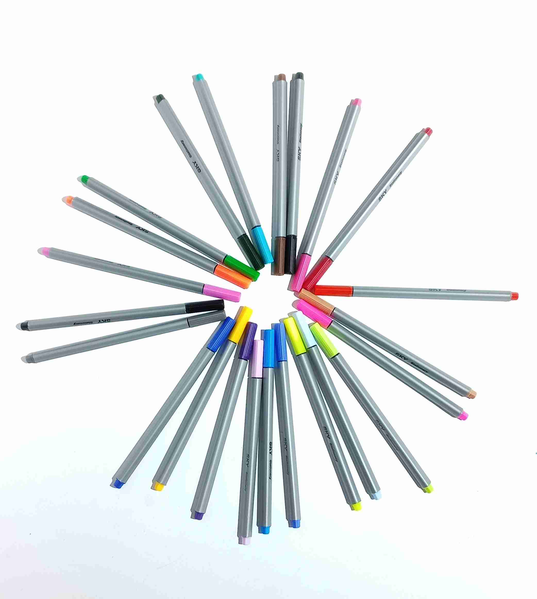 stylo pointe fine sky  m.couleur 0.4mm