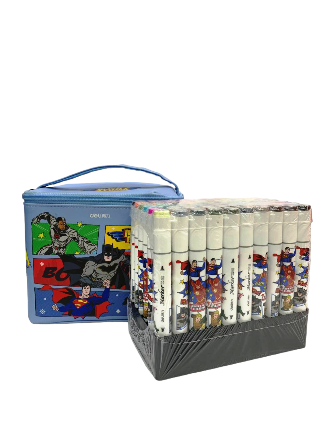 marqueur 2 tetes 60pcs deli hm100-60