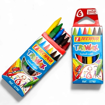 crayon couleur cire 6clrs tec 5790