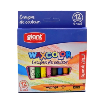 Librairie Bouarroudj - CRAYON COULEUR EN CIRE 12COULEURS GIANT1528