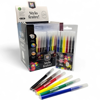 feutre ecolier 6 clrs neon mobs 116