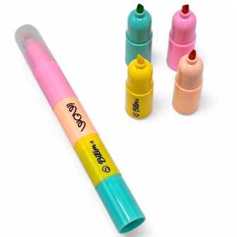 surligneur pastel 4couleurs bilim0834