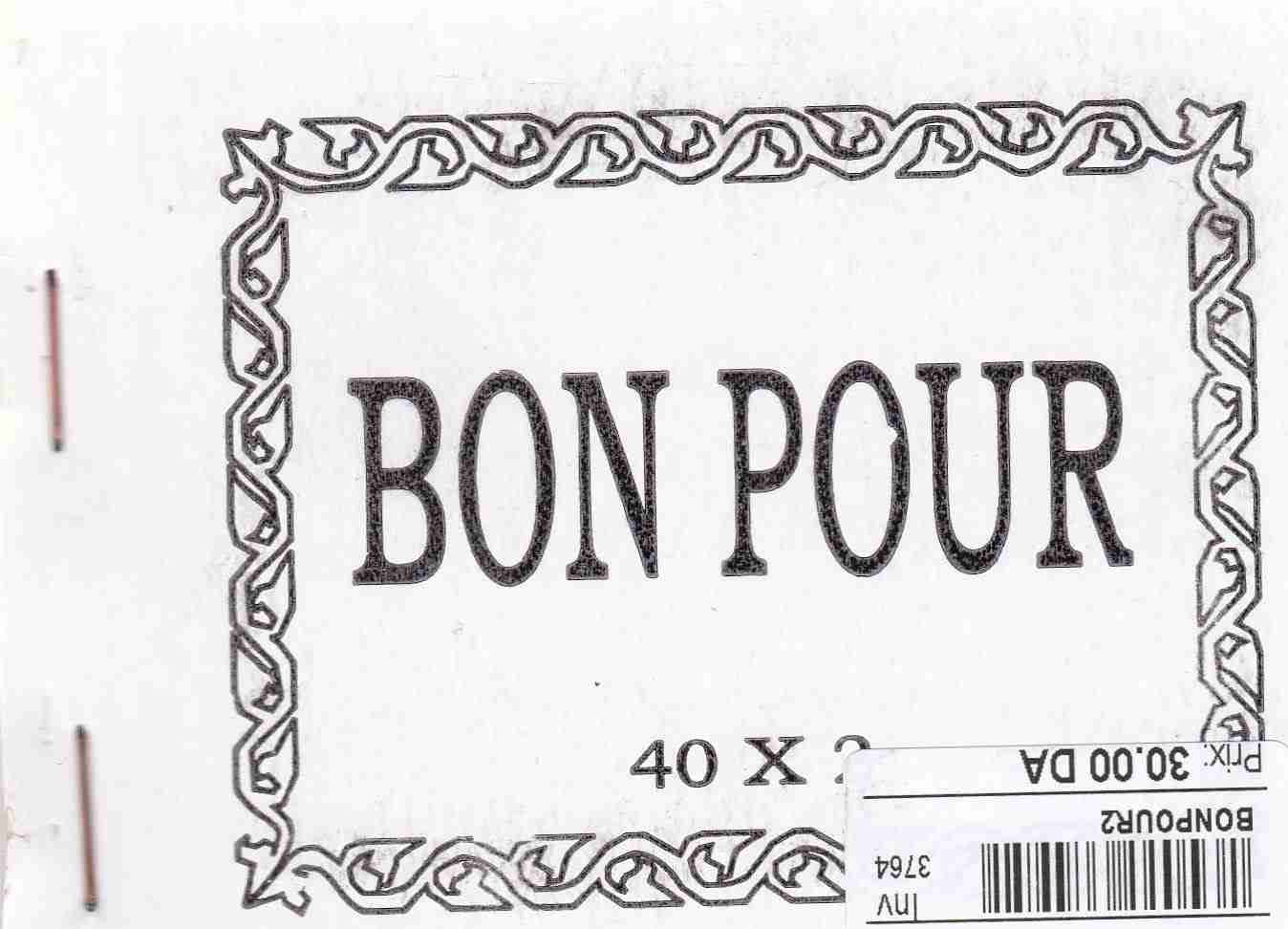 Librairie Bouarroudj - BON POUR SIMPLE  LAF .