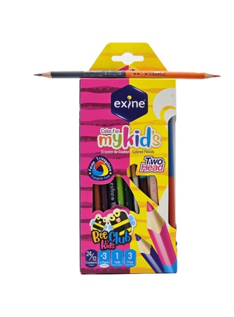 Librairie Bouarroudj - CRAYON COULEUR 12 DUO EXINE 1004