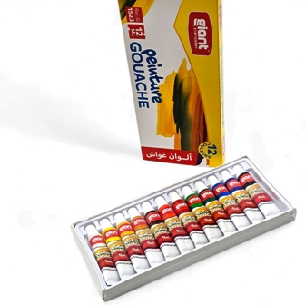 gouache ecolier 12ml 12clrs giant 1523
