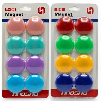 aimant 6pcs 4cm 2couleurs  rs9904