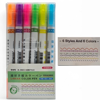 pochette surligneur 6 fantaisie 9009-6