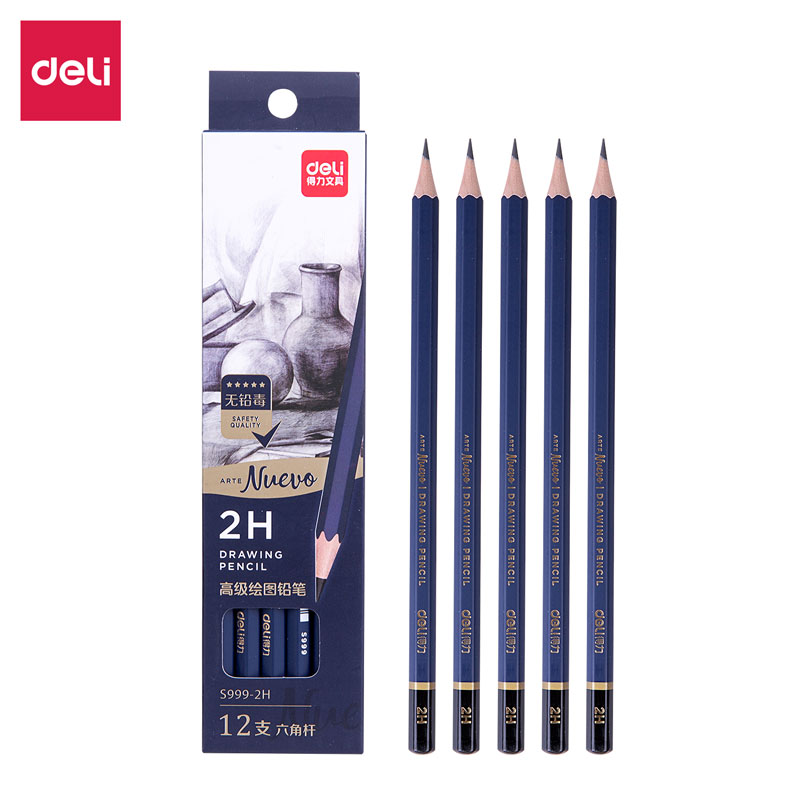 Librairie Bouarroudj - CRAYON GRAPHITE 2H DELI S999-2H