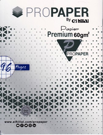 cahier 96 pages 17*22cm propaper
