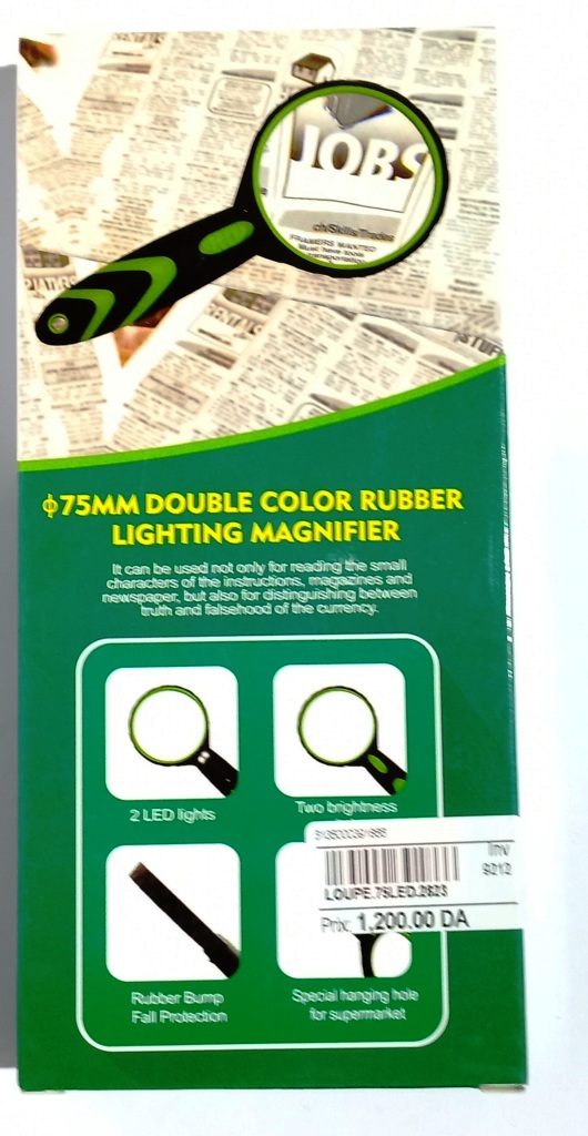 loupe a main led 75mm pluma 2823