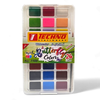 aquarelle 24 couleurs +pinceau tec7108